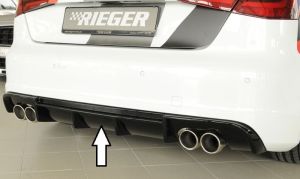 Rieger rear diffusor insert for two tips left/right black shiney fits for Audi A3 8V