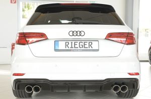 Rieger rear diffuser FL duplex S-Line SG fits for Audi A3 8V