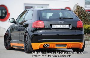 Rieger rear skirt ignore fits for Audi A3 8V