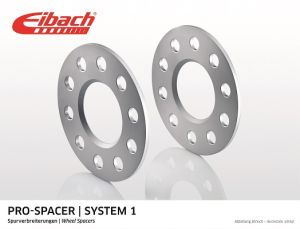 Eibach wheel spacers fits for Renault LAGUNA II GRANDTOUR (KG0/1_) / LAGUNA II STATION WAGON (KG0/1_) 20 mm widening spacers silver eloxed