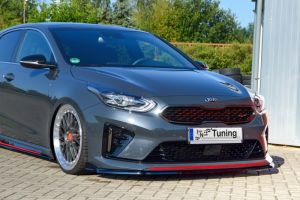 Noak front splitter / lip spoiler carbon look fits for Kia Ceed GT CD