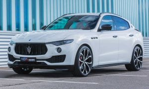 Front lip spoiler 2-pieces G&S real carbon fits for Maserati Levante