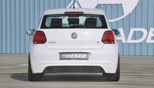 Rieger rear apron carbon look for sport end pipe left  fits for VW Polo 6R