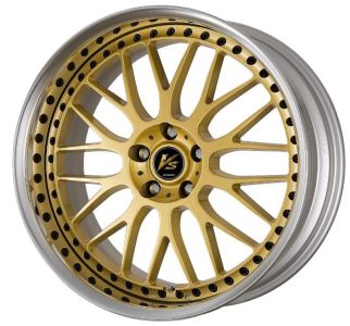 Work Wheels VS XX Gold (GLD) with black rim bolts Wheel 12.5x19 - 19 inch 5x100 bold circle