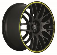 BARRACUDA KARIZZMA Mattblack Puresports / Color Trim gelb Wheel 8,5x19 - 19 inch 5x100 bolt circle