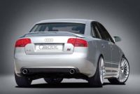 Heckansatz inklusive 2 Endschalldämpfer Caractere Tuning passend für Audi A4 B6/B7