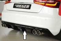 Rieger rear skirt insert black glossy fits for Audi A3 8V