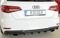 Rieger Heckdiffusor FL L/R oval S-Line passend für Audi A3 8V