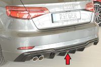 Rieger Heckdiffusor FL S-Line SG passend für Audi A3 8V