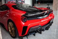 Capristo Rear bumper in carbon fiber incl. Carbon top for Pista Coupé and Spyder fits for Ferrari 488 Pista