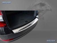 Weyer stainless steel rear bumper protection fits for SKODA Octavia III