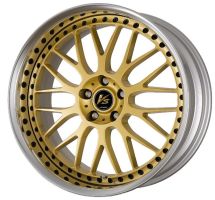 Work Wheels VS XX Gold (GLD) with black rim bolts Wheel 8.5x19 - 19 inch 5x100 bold circle